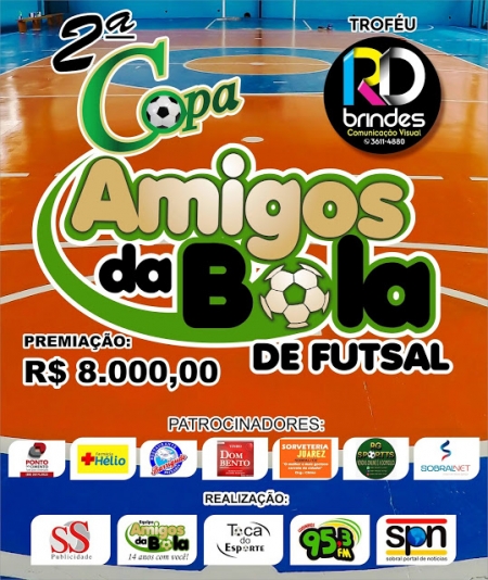 2ª Copa Amigos Bola de FUTSAL| Jogos desta quinta-feira (08/11)