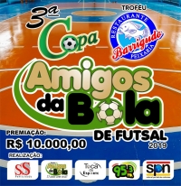 Estreia da 3ª Copa Amigos da Bola de Futsal será hoje (15)