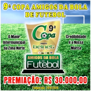 Inscrições da 9ª Copa Amigos da Bola de Futebol seguem abertas até sábado (14)