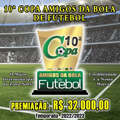 SS Publicidade anuncia premiação total da 10ª Copa Amigos da Bola de Futebol