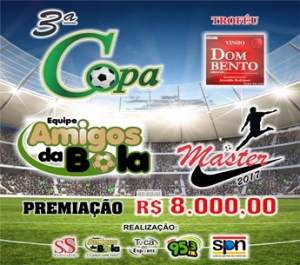 3ª Copa Amigos da Bola Master: Jogos de volta da 2ª fase - Sábado (26) e Domingo (27)