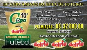 Inscrições para a 10ª Copa Amigos da Bola de Futebol estão abertas