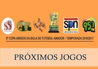 Jogos deste fim de semana (21/01 - 22/01) pela 6ª Copa Amigos da Bola de Futebol