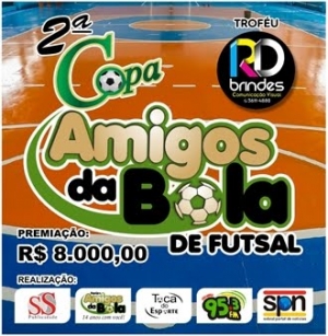 SS Publicidade prorroga período de inscrições da 2ª Copa Amigos da Bola de Futsal