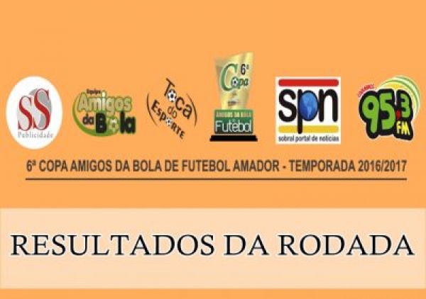 Resultados de mais uma rodada da 6ª Copa Amigos da Bola de Futebol são divulgados pela SS Publicidade